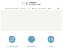 Tablet Screenshot of herlevmusikskole.dk